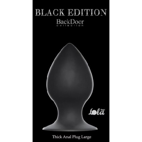 Чёрная анальная пробка Thick Anal Plug Large - 11,5 см.