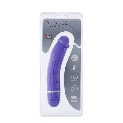 Фиолетовый вибратор-реалистик PURRFECT SILICONE VIBRATOR 6INCH PURPLE